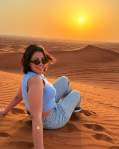 Desert safari sun view