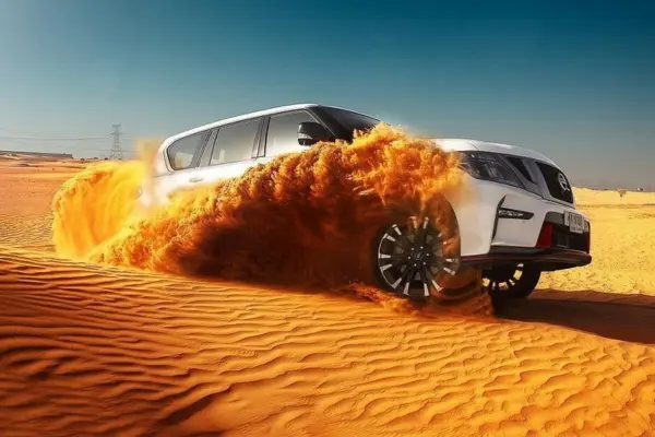 land cruiser dune bashing in desert safari